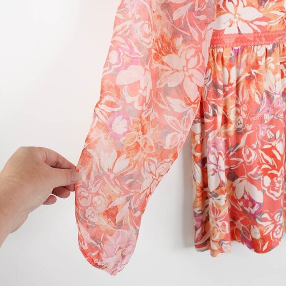 Torrid Babydoll Super Soft Balloon Chiffon Sleeve Top - Large - NWT - Picture 5 of 11